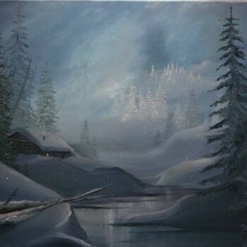 Painting titled "hiver7" by Bernadette Maréchal, Original Artwork