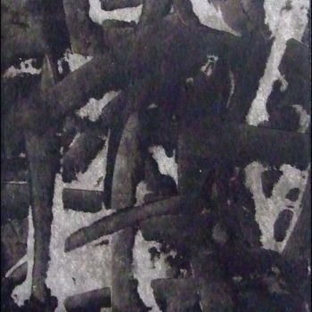 Painting titled "a travers le noir" by Didier Bernis, Original Artwork