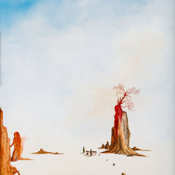 Peinture intitulée "Contemplation" par Bernard Jageneau, Œuvre d'art originale, Huile
