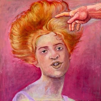 Painting titled "Creation of Hair" by Bert Lepel, Original Artwork, Acrylic