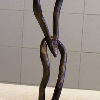 Sculpture titled "Loneliness" by Bertalan, Original Artwork, Metals
