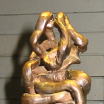 Sculpture intitulée "Kiss" par Bertalan, Œuvre d'art originale