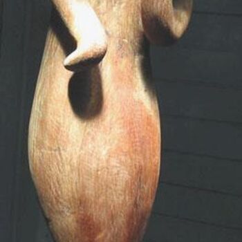 Escultura intitulada "Violinist wood" por Bertalan, Obras de arte originais