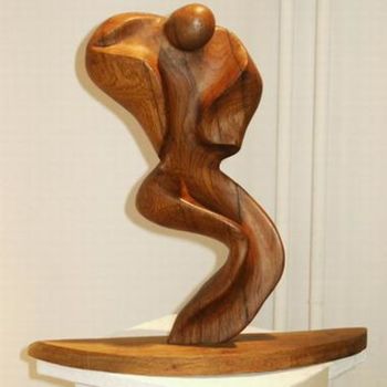 Sculpture intitulée "Surfing" par Bertalan, Œuvre d'art originale, Bois