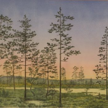 Painting titled "Västusjärvi" by Berthold Maier, Original Artwork