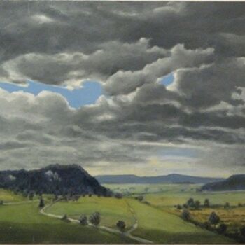 Pintura intitulada "nach dem Regen" por Berthold Maier, Obras de arte originais