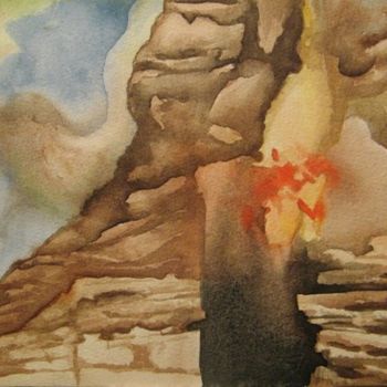 Malarstwo zatytułowany „Vulkan II” autorstwa Berthold Maier, Oryginalna praca