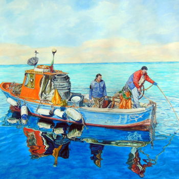 Peinture intitulée "reflets" par Berthoumieux, Œuvre d'art originale, Huile