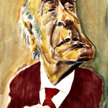 Painting titled "Jorge Luis Borges,…" by Bertrand Daullé, Original Artwork