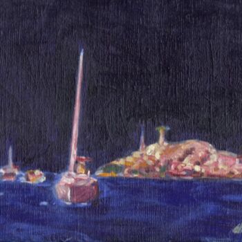 Painting titled "Marseille Cap Crois…" by Bertrand Daullé, Original Artwork, Oil