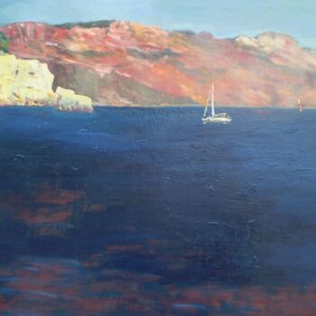 Peinture intitulée "Voilier au Cap Cana…" par Bertrand Daullé, Œuvre d'art originale, Huile