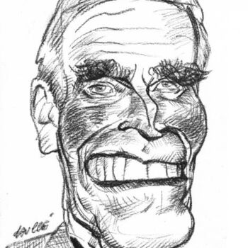 Картина под названием "Charlton Heston, Am…" - Bertrand Daullé, Подлинное произведение искусства, Другой