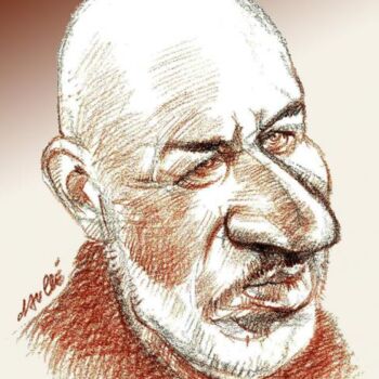 Peinture intitulée "Hamid Karzai" par Bertrand Daullé, Œuvre d'art originale, Huile
