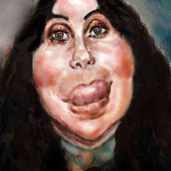Painting titled "Cher" by Bertrand Daullé, Original Artwork, Other