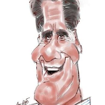 「Mitt Romney」というタイトルのデジタルアーツ Bertrand Daulléによって, オリジナルのアートワーク, デジタル絵画