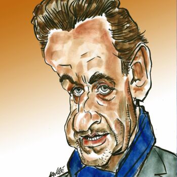 Painting titled "Nicolas Sarkozy" by Bertrand Daullé, Original Artwork