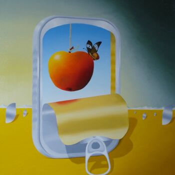 Pintura titulada "OUVERTURE SUR UN AU…" por Bertrand Delogne, Obra de arte original, Oleo Montado en Bastidor de camilla de…