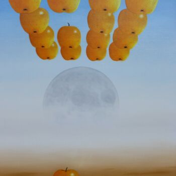 Картина под названием "NEWTON  4" - Bertrand Delogne, Подлинное произведение искусства, Масло Установлен на Деревянная рама…