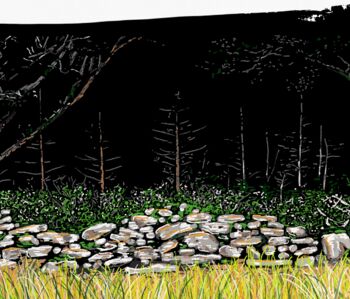 Цифровое искусство под названием "Magic Forest" - Bertrand Fraysse, Подлинное произведение искусства, Цифровая живопись