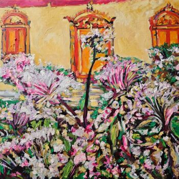 Pittura intitolato "Suan - Chiang Mai" da Bertrand Gossart, Opera d'arte originale, Olio Montato su Telaio per barella in le…