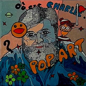 Peinture intitulée "Portrait pop art (…" par Bertrand Jost, Œuvre d'art originale, Acrylique Monté sur Châssis en bois