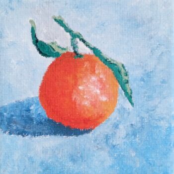 绘画 标题为“La mandarine .” 由Bertrand Jost, 原创艺术品, 丙烯 安装在木质担架架上