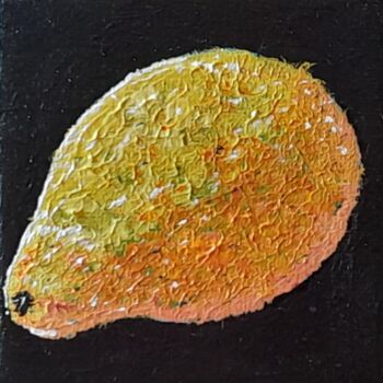 Painting titled "Le citron ." by Bertrand Jost, Original Artwork, Acrylic Mounted on Wood Stretcher frame