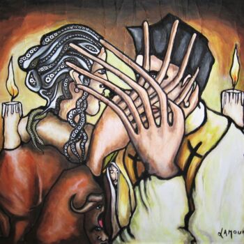 Painting titled "Confession" by Bertrand Lamouroux, Original Artwork, Acrylic
