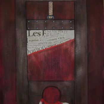 Painting titled "Coupure de presse" by Bertrand Lamouroux, Original Artwork, Acrylic