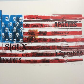 Impressões e gravuras intitulada "God bless America..." por Bertrand Lefebvre, Obras de arte originais