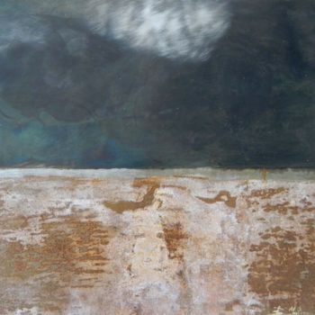 Painting titled "Horizon-ciel-orage1" by Bertrand Mahieu, Original Artwork