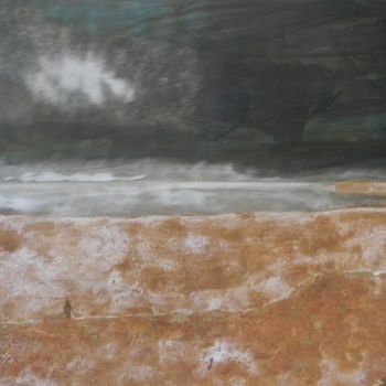 Peinture intitulée "Horizon-ciel-orage-3" par Bertrand Mahieu, Œuvre d'art originale