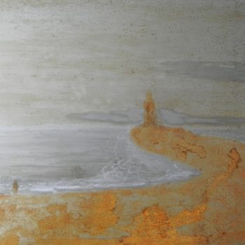 Painting titled "Horizon-phare" by Bertrand Mahieu, Original Artwork