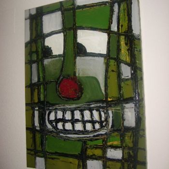 Painting titled "clown" by Bertrand Pothier, Original Artwork