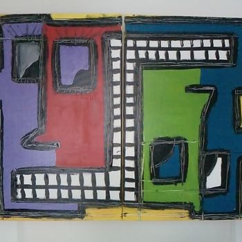 Painting titled "toi+moi" by Bertrand Pothier, Original Artwork