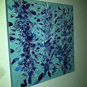 Peinture intitulée "turquoise" par Bertrand Pothier, Œuvre d'art originale, Acrylique