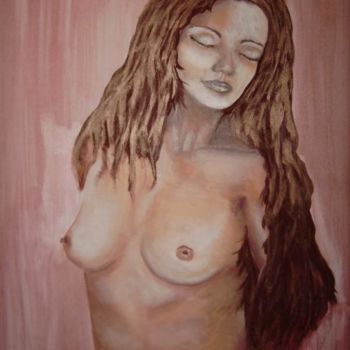 Schilderij getiteld "jeune fille nue" door Beryl Jubenot, Origineel Kunstwerk