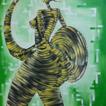 Painting titled "jazz rhythm" by Joseph Kwaw Besoabewie, Original Artwork
