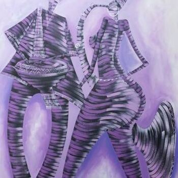 Painting titled "lovers vib" by Joseph Kwaw Besoabewie, Original Artwork