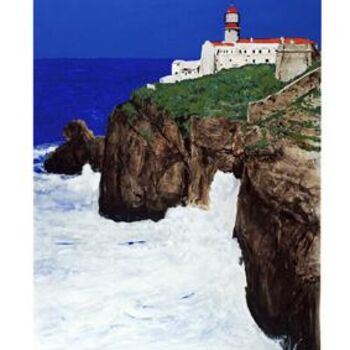 Peinture intitulée "Portugal, Farol de…" par Best, Œuvre d'art originale, Huile