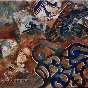 Pittura intitolato "pianistes ©" da Billy Renoir, Opera d'arte originale, Acrilico