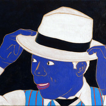 Painting titled "l'homme au chapeau…" by Billy Renoir, Original Artwork, Acrylic