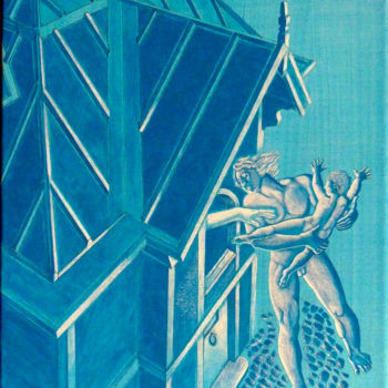 Peinture intitulée "en maison 51 avec W…" par Billy Renoir, Œuvre d'art originale, Acrylique