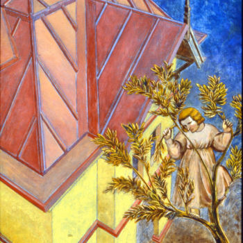 Peinture intitulée "en maison 27 Giotto…" par Billy Renoir, Œuvre d'art originale, Acrylique