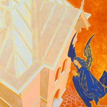 「maison 34 2ème ange…」というタイトルの絵画 Billy Renoirによって, オリジナルのアートワーク, アクリル
