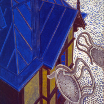 Pittura intitolato "maison 20 mes deux…" da Billy Renoir, Opera d'arte originale