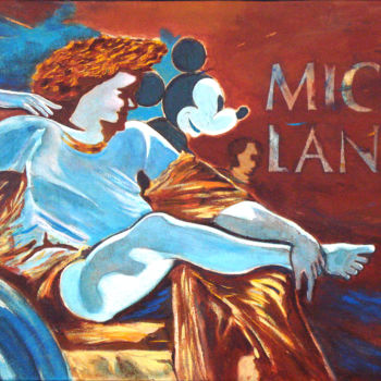 Peinture intitulée "Mickeylange ©" par Billy Renoir, Œuvre d'art originale, Acrylique