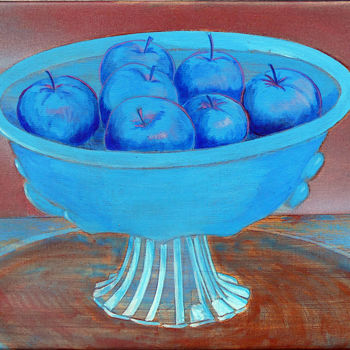 Pintura titulada "la coupe aux pommes…" por Billy Renoir, Obra de arte original, Acrílico