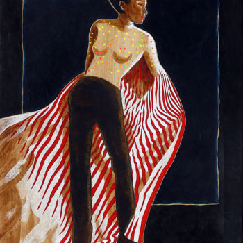 Malerei mit dem Titel "défilé de mode ©" von Billy Renoir, Original-Kunstwerk, Acryl