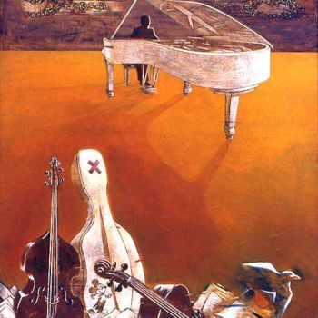 Pintura titulada "composition avec co…" por Billy Renoir, Obra de arte original, Acrílico